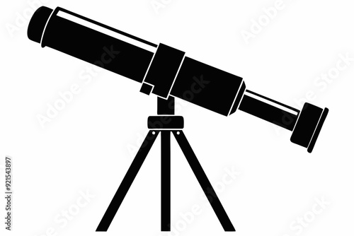 Telescope Silhouette SVG, Vector Silhouette Of Telescope
