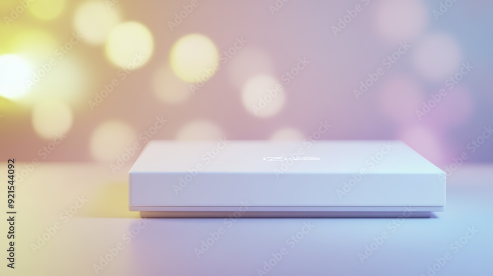 White Box on Pastel Background, Product Display White Box on Pastel Background, Product Display