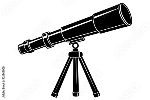 Telescope Silhouette SVG, Vector Silhouette Of Telescope
