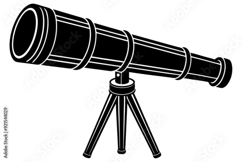 Telescope Silhouette SVG, Vector Silhouette Of Telescope
