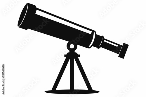 Telescope Silhouette SVG, Vector Silhouette Of Telescope
