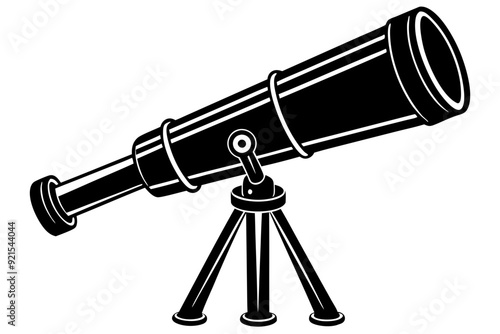 Telescope Silhouette SVG, Vector Silhouette Of Telescope

