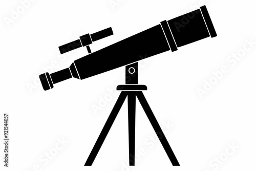 Telescope Silhouette SVG, Vector Silhouette Of Telescope
