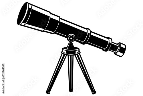 Telescope Silhouette SVG, Vector Silhouette Of Telescope
