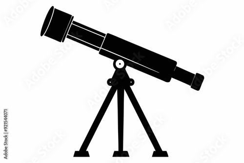 Telescope Silhouette SVG, Vector Silhouette Of Telescope
