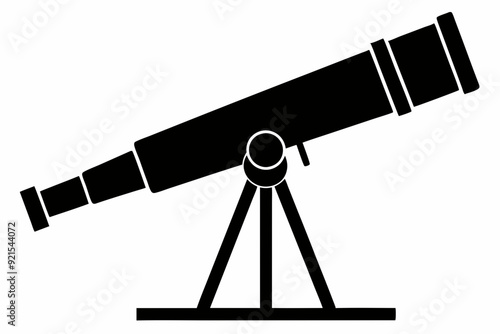 Telescope Silhouette SVG, Vector Silhouette Of Telescope
