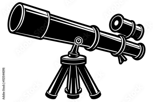 Telescope Silhouette SVG, Vector Silhouette Of Telescope
