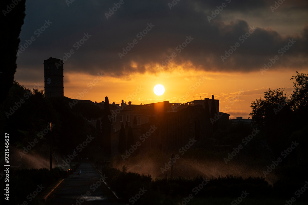 Fototapeta premium Lever du jour à Rome
