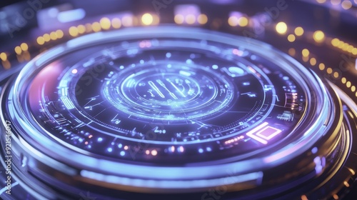 Abstract Futuristic Technology Interface Design