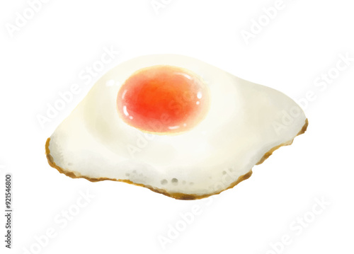リアルで美味しそうな目玉焼きのイラスト
Realistic and delicious fried egg illustration