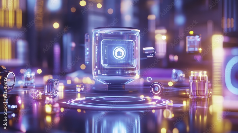 Futuristic Smart Home Technology Concept Futuristic Smart Home Technology Concept