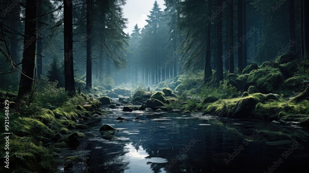 Fototapeta premium beautiful nature landscape panoramic photo