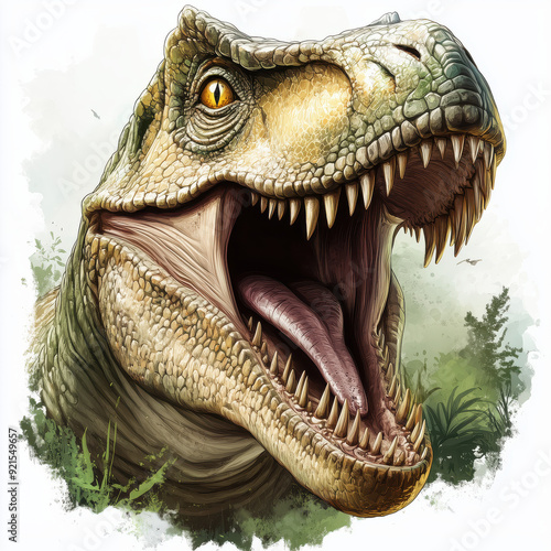 tyrannosaurus rex dinosaur isolated clipart graphic green 