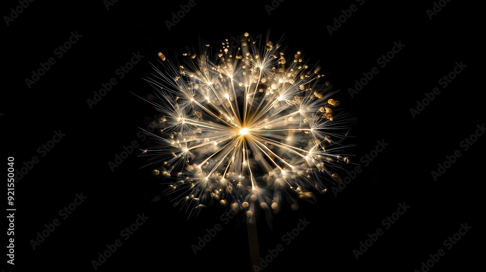 Fototapeta premium bright white and gold fireworks at new year with copy space comeliness