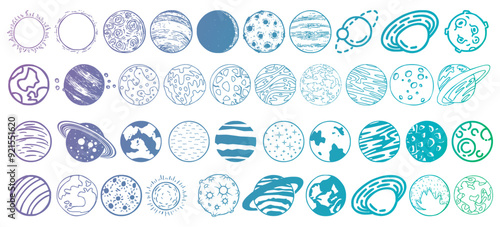 Meteor and space glyph collection