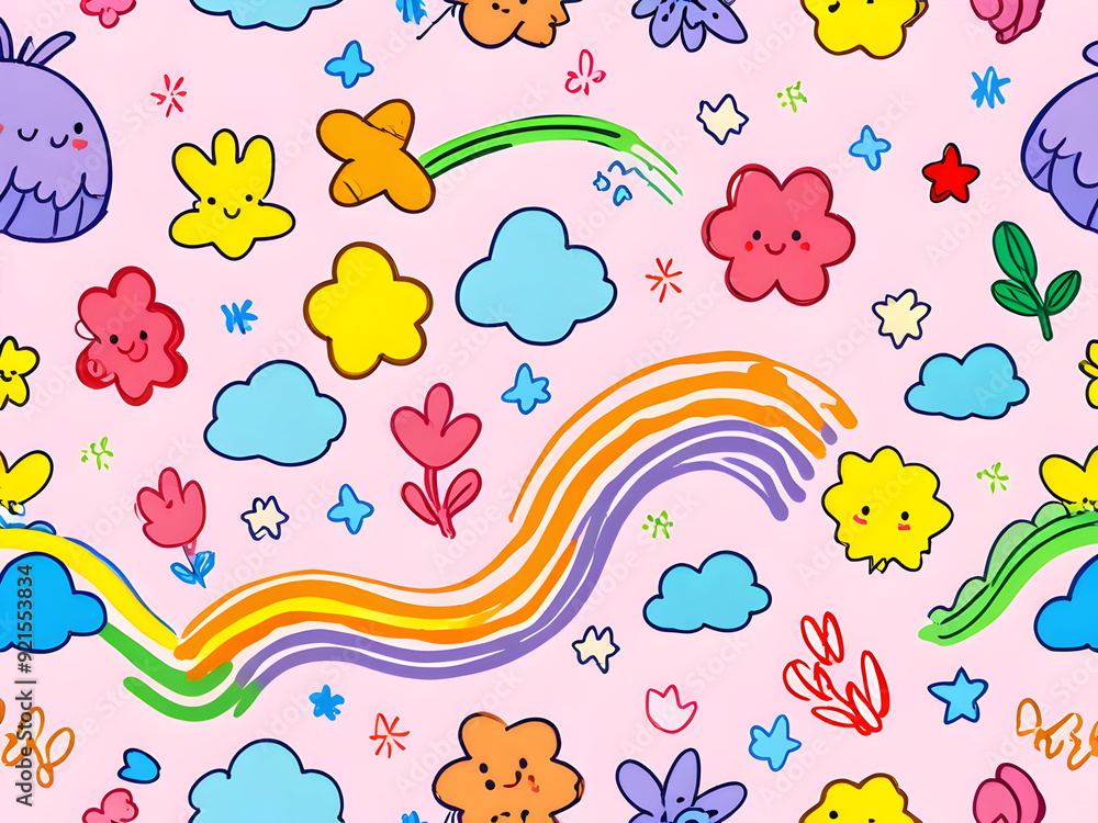 seamless pattern with birds and flowers,Ai generated seamless pattern with birds and flowers,Ai generated