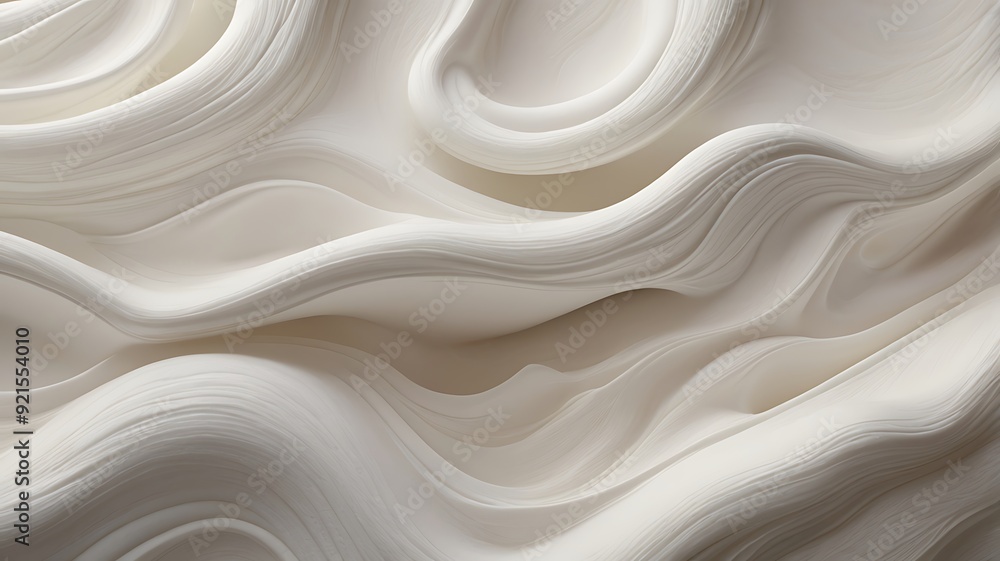 White foam texture abstract art background. Closeup of layered mousse effect surface. White foam texture abstract art background. Closeup of layered mousse effect surface.