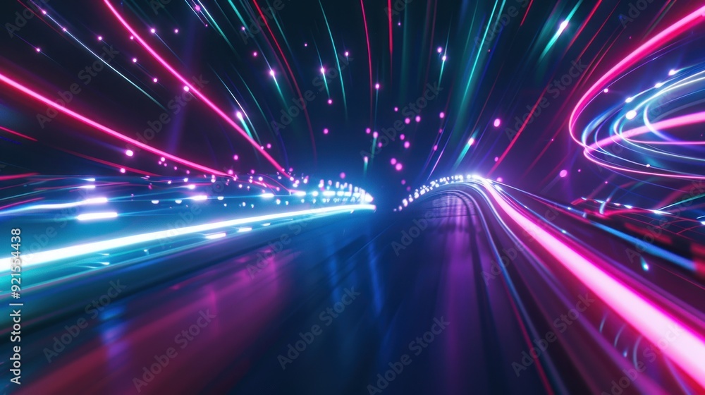 Neon Lights Abstract Speed Lines Neon Lights Abstract Speed Lines