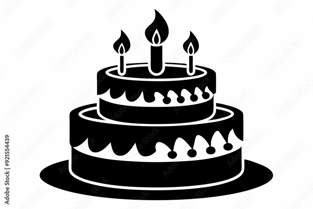 Birthday cake with candles silhouette vector
Birthday cake with candles silhouette vector