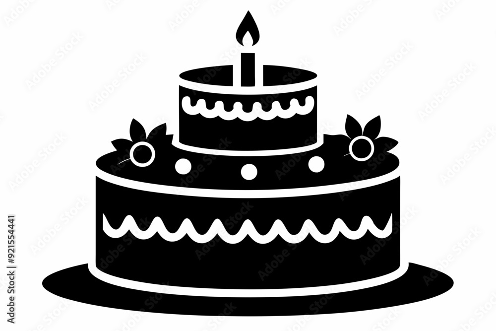 Birthday cake with candles silhouette vector
Birthday cake with candles silhouette vector