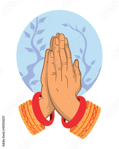 welcome hindu namaste hands
