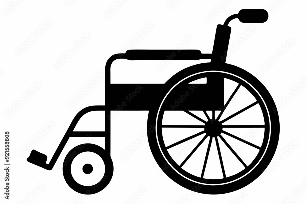Silhouette of wheel chair vector illustration, wheel chair icon
Silhouette of wheel chair vector illustration, wheel chair icon