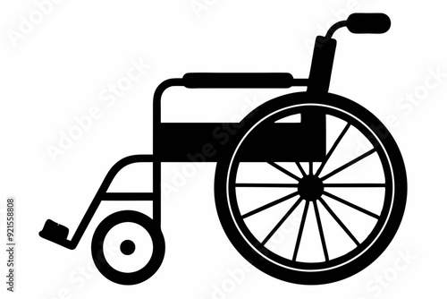 
Silhouette of wheel chair vector illustration, wheel chair icon

