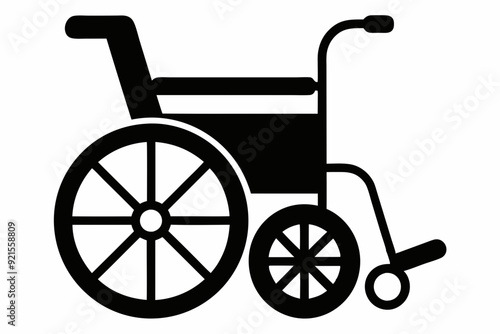 
Silhouette of wheel chair vector illustration, wheel chair icon


