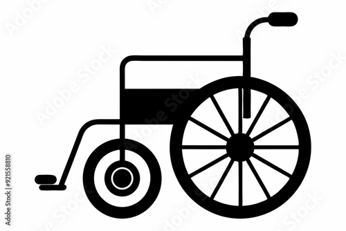 
Silhouette of wheel chair vector illustration, wheel chair icon

