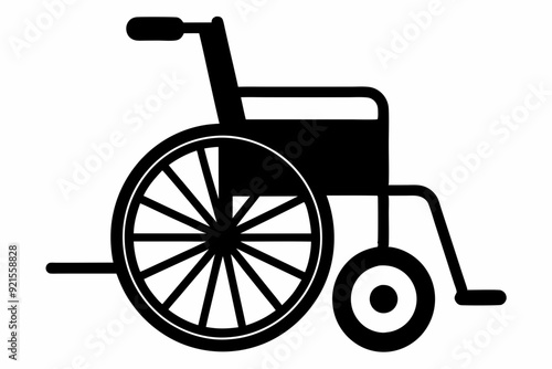 
Silhouette of wheel chair vector illustration, wheel chair icon

