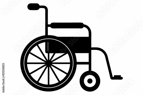 
Silhouette of wheel chair vector illustration, wheel chair icon

