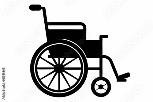 
Silhouette of wheel chair vector illustration, wheel chair icon

