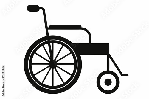
Silhouette of wheel chair vector illustration, wheel chair icon

