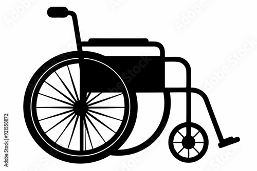 
Silhouette of wheel chair vector illustration, wheel chair icon


