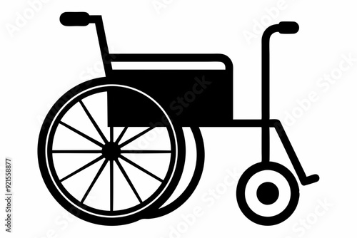 
Silhouette of wheel chair vector illustration, wheel chair icon

