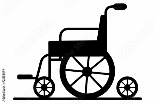
Silhouette of wheel chair vector illustration, wheel chair icon


