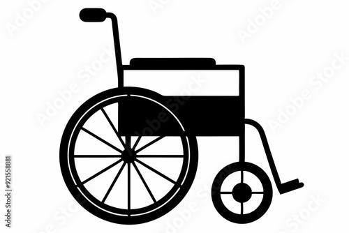 
Silhouette of wheel chair vector illustration, wheel chair icon

