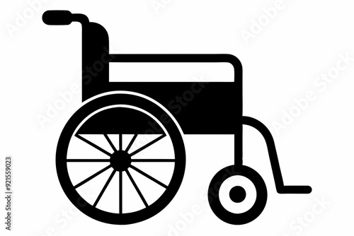
wheelchair silhouette vector, wheel chair icon symbol