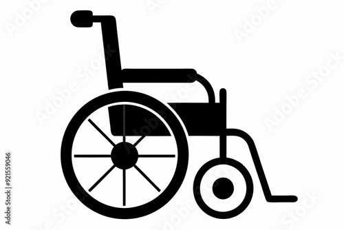 
wheelchair silhouette vector, wheel chair icon symbol