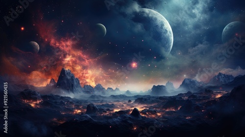 beautiful space, galaxy background