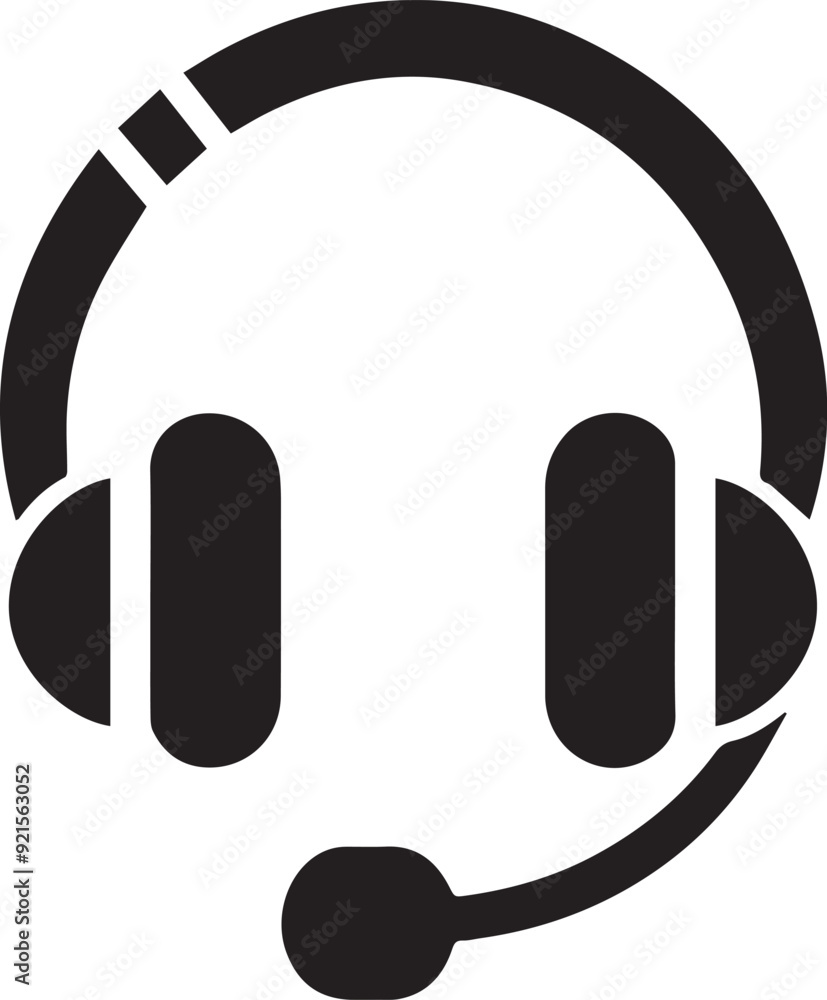 Headphone Icon Silhouette Vector Art Illustration. EPS File Headphone Icon Silhouette Vector Art Illustration. EPS File