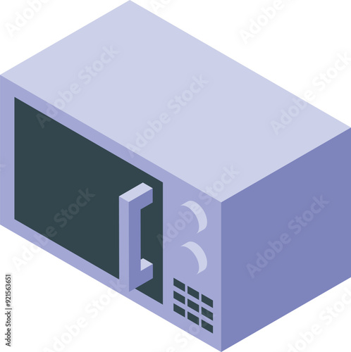 Modern microwave oven with a slightly opened door, ready to heat or cook food quickly and efficiently