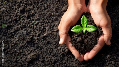 Hands Holding a Sprout