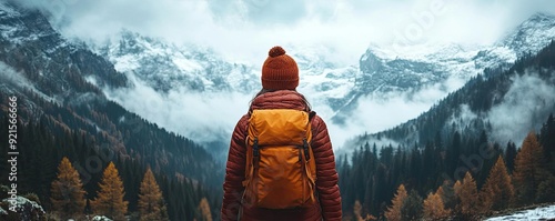 Person enjoying a solo hike in the mountains, illustrating the restorative effects of solitude and nature in self-care photo