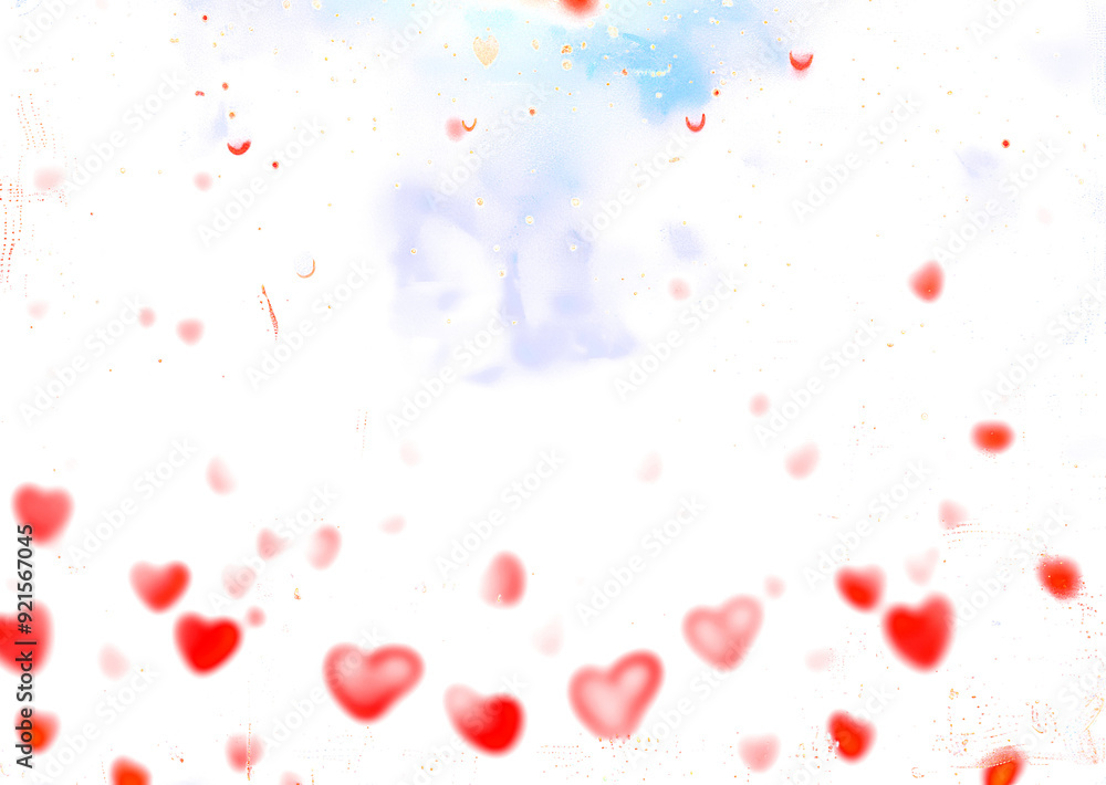 Abstract heart-shaped pattern with blue and red tones. Abstract heart-shaped pattern with blue and red tones.