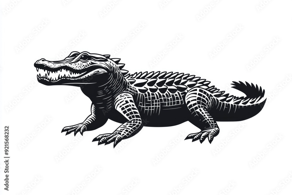 Fototapeta premium Alligator Silhouette