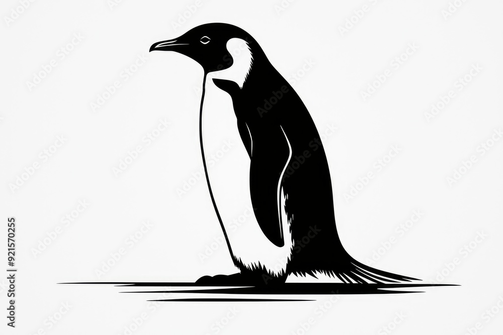 Obraz premium Silhouette of a Penguin