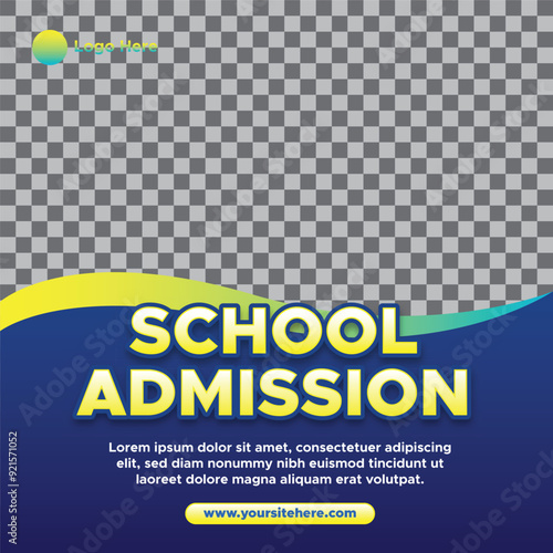 School admission social media banner post