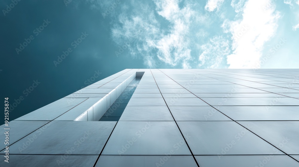 Modern Building Exterior with Sky Modern Building Exterior with Sky