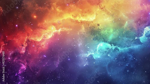 Realistic cosmic background with a nebula and stars in universe